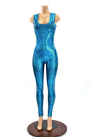 Turquoise Holographic Catsuit - Coquetry Clothing