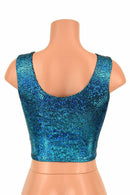 Turquoise Holographic Crop - Coquetry Clothing