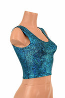 Turquoise Holographic Crop - Coquetry Clothing