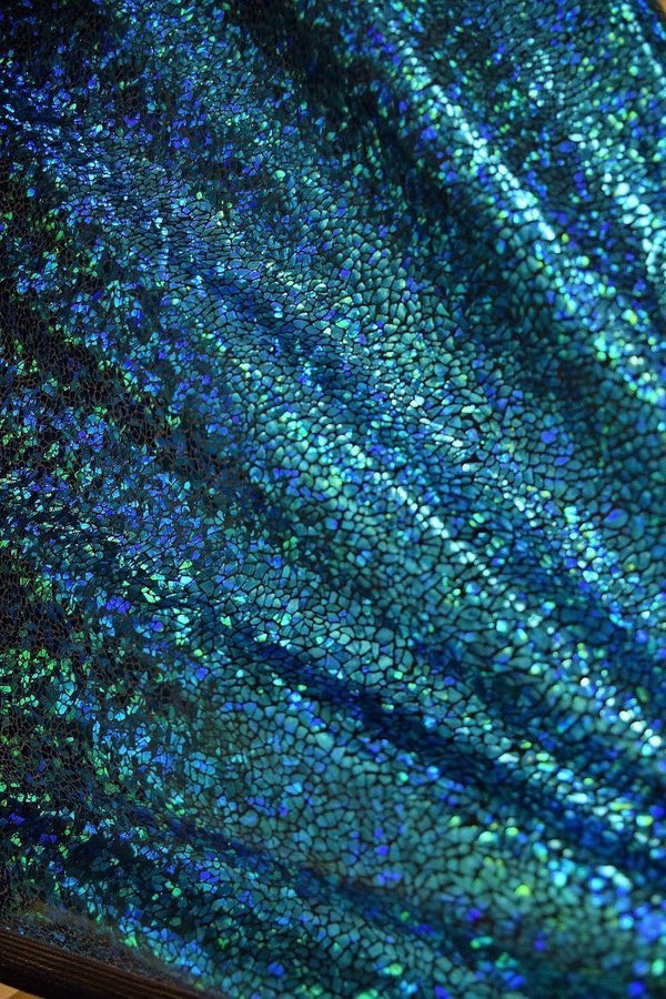 Turquoise Holographic Cross Pasties - 4