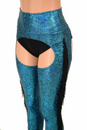 Turquoise Holographic Fringe Chaps - 5