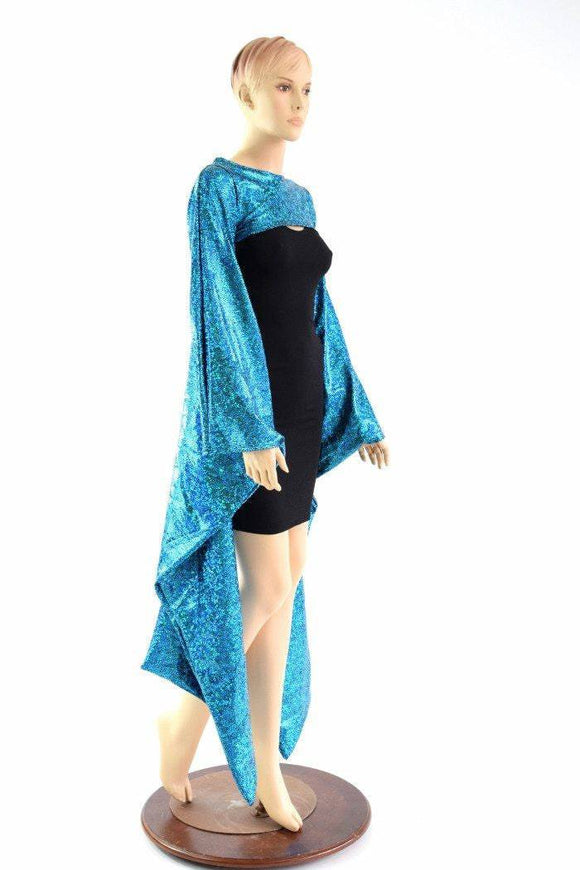 Turquoise Holographic Kimono Bolero - Coquetry Clothing