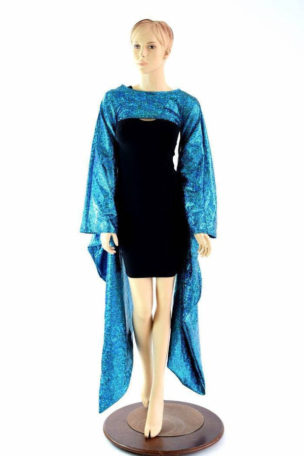 Turquoise Holographic Kimono Bolero - 1
