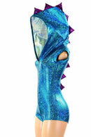 Turquoise Holographic Romper - Coquetry Clothing