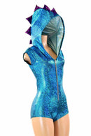 Turquoise Holographic Romper - Coquetry Clothing