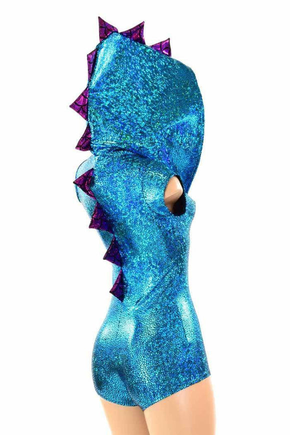 Turquoise Holographic Romper - Coquetry Clothing