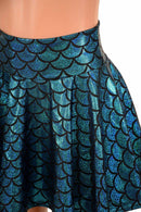 Turquoise Mermaid Mini Rave Skirt - Coquetry Clothing