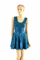 Turquoise Mermaid Skater Dress - Coquetry Clothing