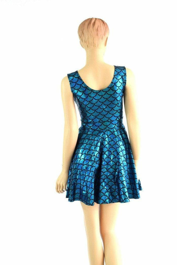Turquoise Mermaid Skater Dress - Coquetry Clothing