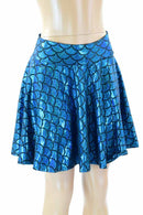 Turquoise Mermaid Skater Skirt - Coquetry Clothing