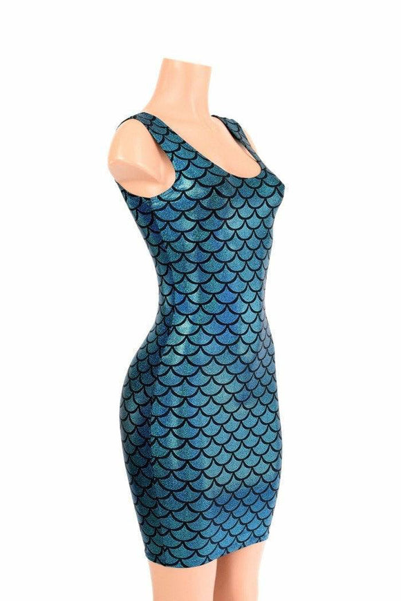 Turquoise Mermaid Tank Dress - Coquetry Clothing