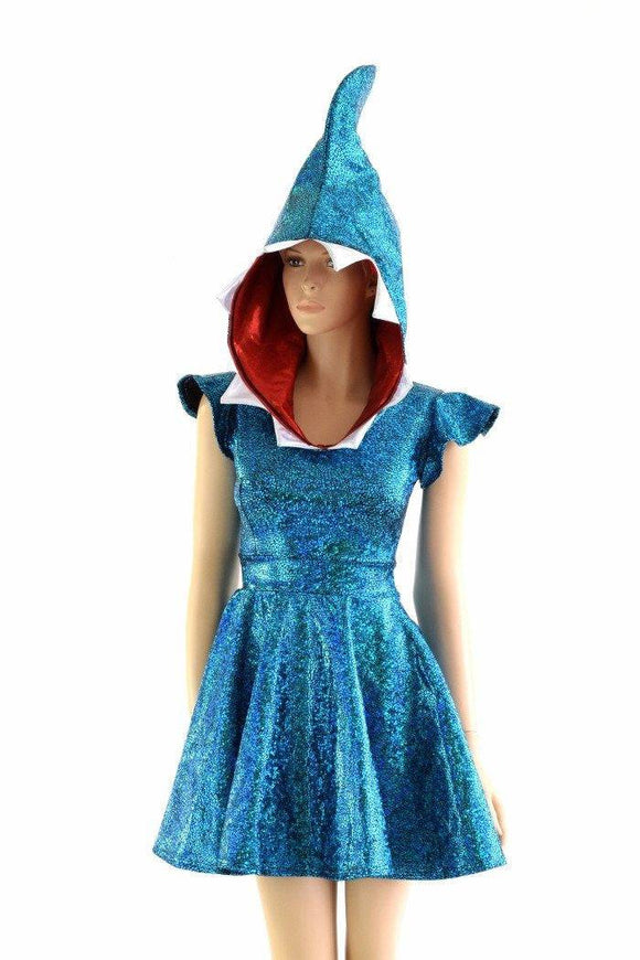 Turquoise Sexy Shark Skater Dress - Coquetry Clothing