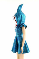 Turquoise Sexy Shark Skater Dress - Coquetry Clothing