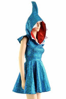 Turquoise Sexy Shark Skater Dress - Coquetry Clothing