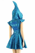 Turquoise Sexy Shark Skater Dress - 3