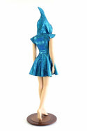 Turquoise Sexy Shark Skater Dress - 4