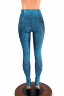 Turquoise Shattered Glass Leggings - Coquetry Clothing