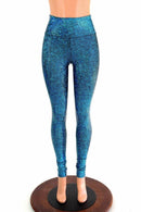 Turquoise Shattered Glass Leggings - Coquetry Clothing
