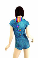 Turquoise Shattered Glass Romper - Coquetry Clothing