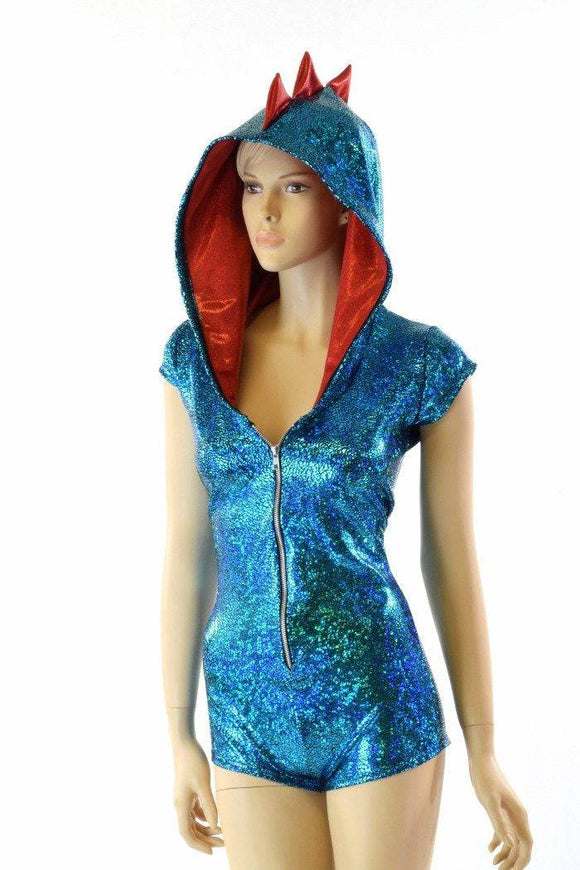 Turquoise Shattered Glass Romper - Coquetry Clothing