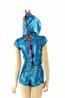 Turquoise Shattered Glass Romper - Coquetry Clothing