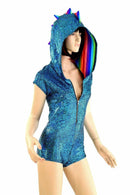 Turquoise Shattered Glass Romper - Coquetry Clothing