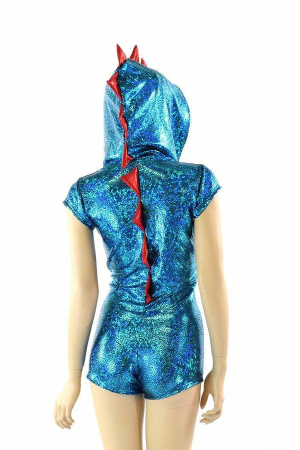 Turquoise Shattered Glass Romper - 4