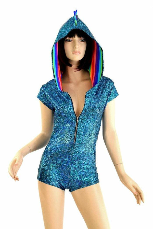 Turquoise Shattered Glass Romper - 6