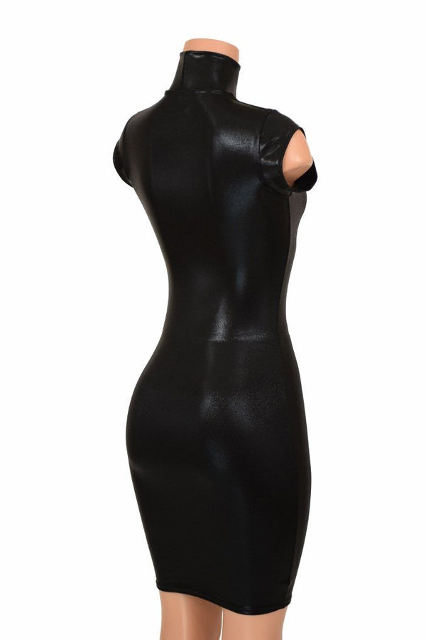 Turtle Neck Mini Cap Sleeve Dress - 3