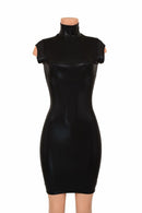 Turtle Neck Mini Cap Sleeve Dress - Coquetry Clothing