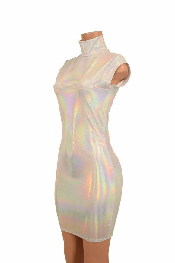 Turtle Neck Mini Cap Sleeve Dress - Coquetry Clothing