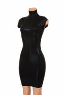 Turtle Neck Mini Cap Sleeve Dress - Coquetry Clothing