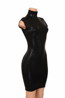 Turtle Neck Mini Cap Sleeve Dress - Coquetry Clothing