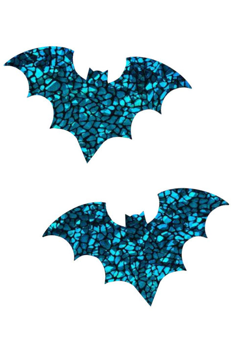Turquoise Bat Pasties - Coquetry Clothing
