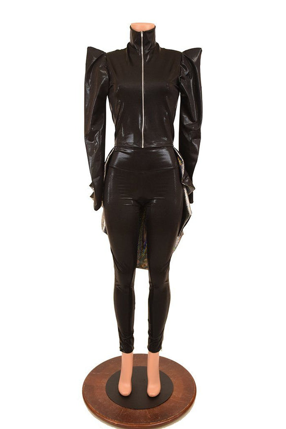 Tuxedo Back Jacket & Zip Away Leggings Set - Coquetry Clothing
