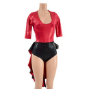 Tuxedo Back Red and Black Romper - Coquetry Clothing