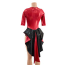 Tuxedo Back Red and Black Romper - Coquetry Clothing