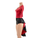 Tuxedo Back Red and Black Romper - Coquetry Clothing
