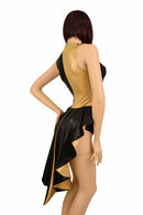 Tuxedo Ruffle Rump Color Split Romper - Coquetry Clothing