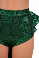 Tuxedo Ruffle Rump "Siren" Shorts - Coquetry Clothing