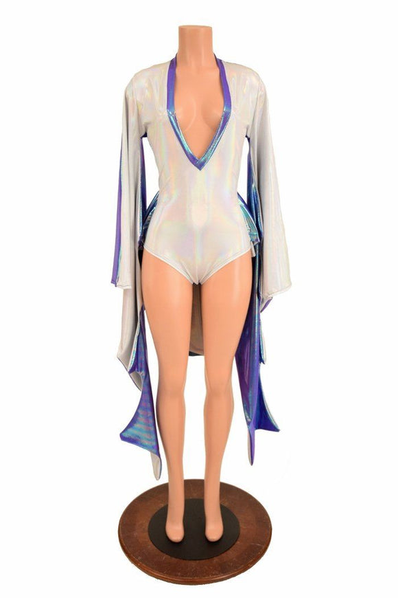 Tuxedo Style Incubus Sleeve Romper - Coquetry Clothing