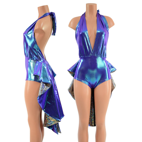 Tuxedo Style "Josie" Halter Romper - Coquetry Clothing
