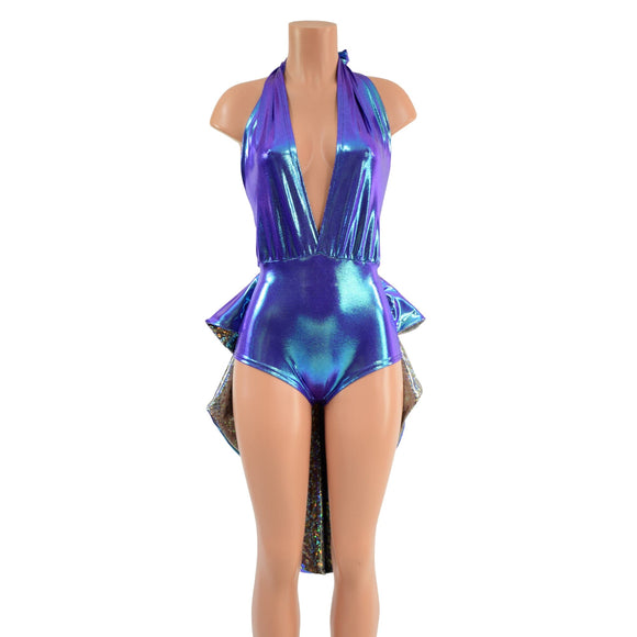 Tuxedo Style "Josie" Halter Romper - Coquetry Clothing