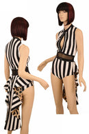 Tuxedo Style Ruffle Rump Romper - Coquetry Clothing