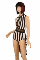 Tuxedo Style Ruffle Rump Romper - Coquetry Clothing