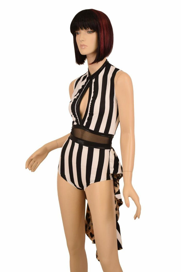 Tuxedo Style Ruffle Rump Romper - Coquetry Clothing