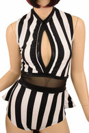 Tuxedo Style Ruffle Rump Romper - Coquetry Clothing