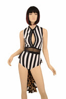 Tuxedo Style Ruffle Rump Romper - Coquetry Clothing