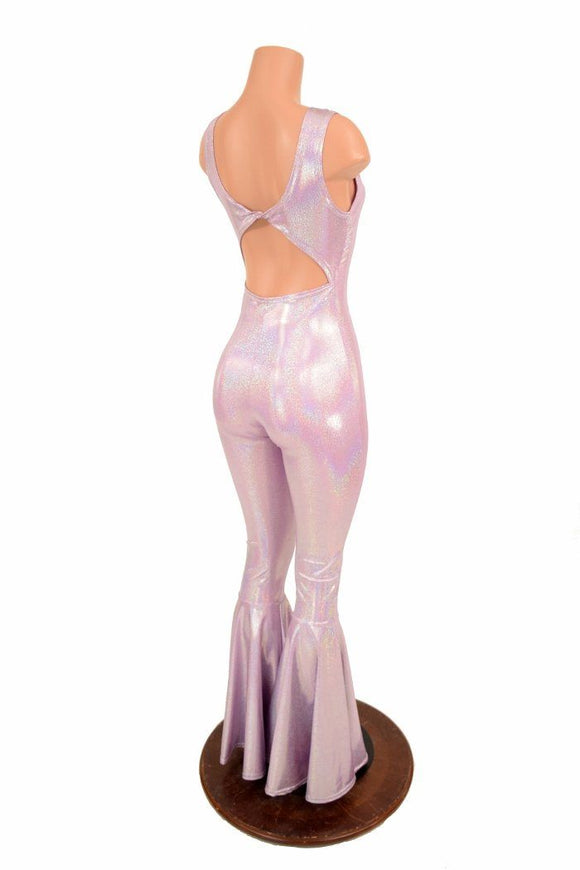 Twist Back Bell Bottom Flare Catsuit - Coquetry Clothing