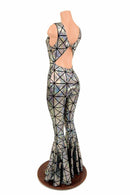 Twist Back Bell Bottom Flare Catsuit - Coquetry Clothing